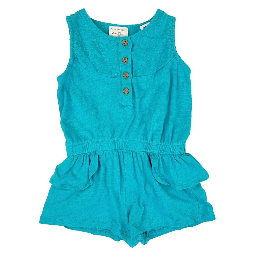 Zara Baby Girl Sleeveless Shorts Romper Size 6-9 Months